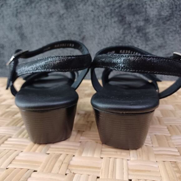 SAS Savanna Black Heel Adjustable Strap Sandals Womens 9.5 M - Picture 6 of 10